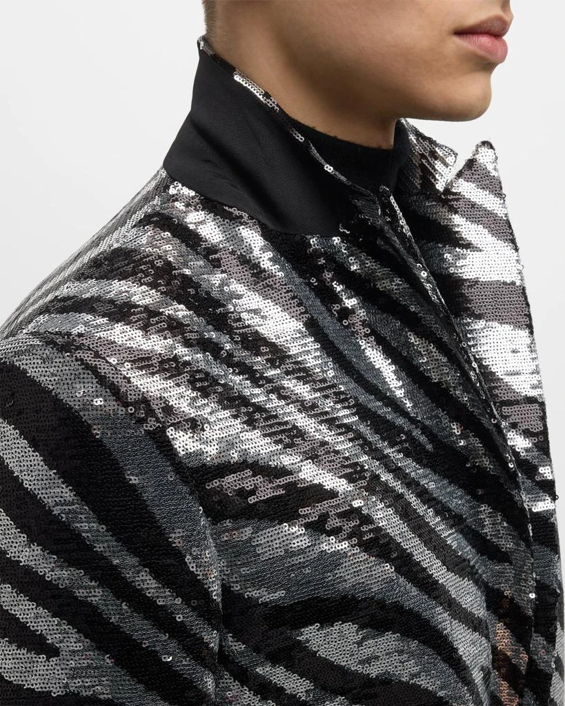 ETRO Men's Sequin Zebra Tuxedo Jacket 7