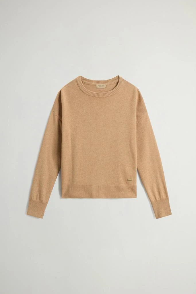 Woolrich Crewneck Sweater in Virgin Wool and Cashmere Blend - Women - Blue 5