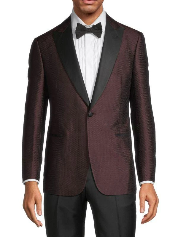 Giorgio Armani Textured Silk-Blend Dinner Jacket 1