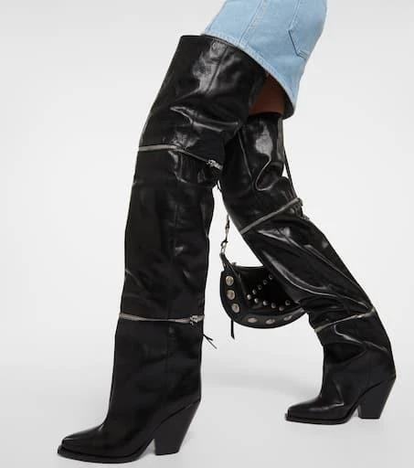 Isabel Marant Lelodie leather over the knee boots 3