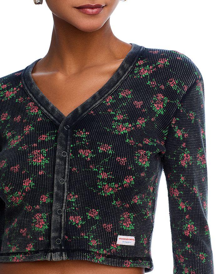 Alexander Wang Long Sleeve Waffle Cardigan