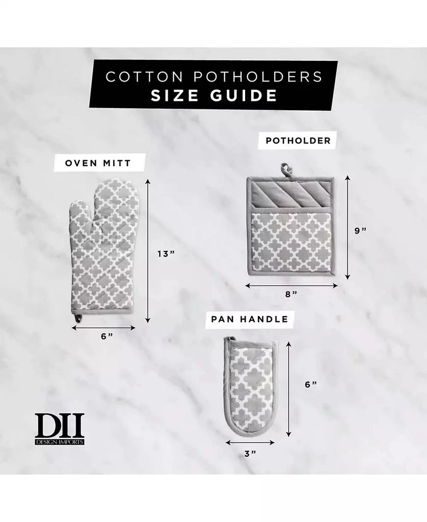 Design Imports Lattice Oven Mitt Potholder Set 8