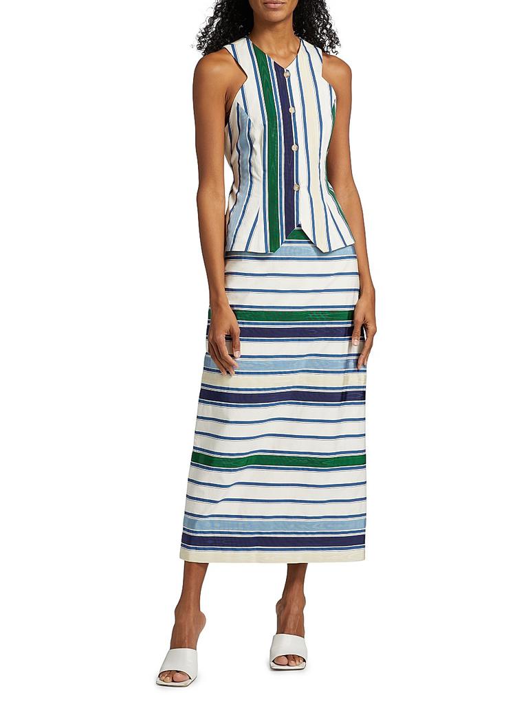 Rosie Assoulin King Giorgio Striped Cotton-Blend Vest