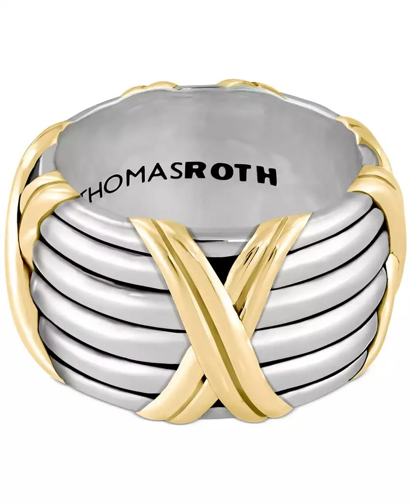 Peter Thomas Roth Wide Crisscross Ring in Sterling Silver & Gold-Plate 1