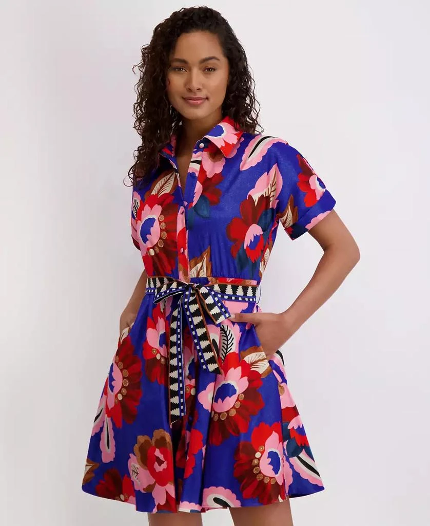 Kensie Women's Printed Short-Sleeve Shirtdress 2