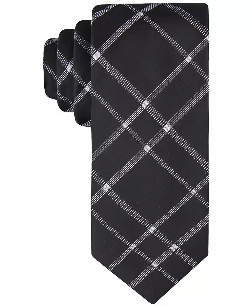 Calvin Klein Men's Stitch Plaid Tie 1