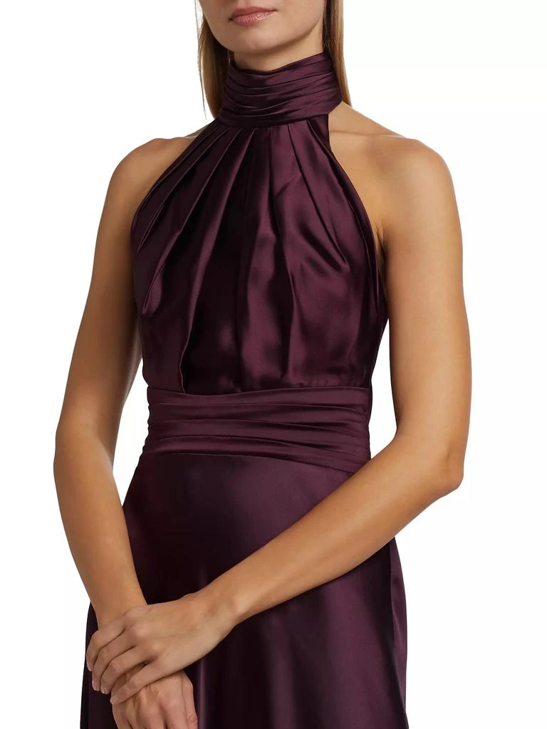 Zuhair Murad Satin Halter Pleated Gown 6