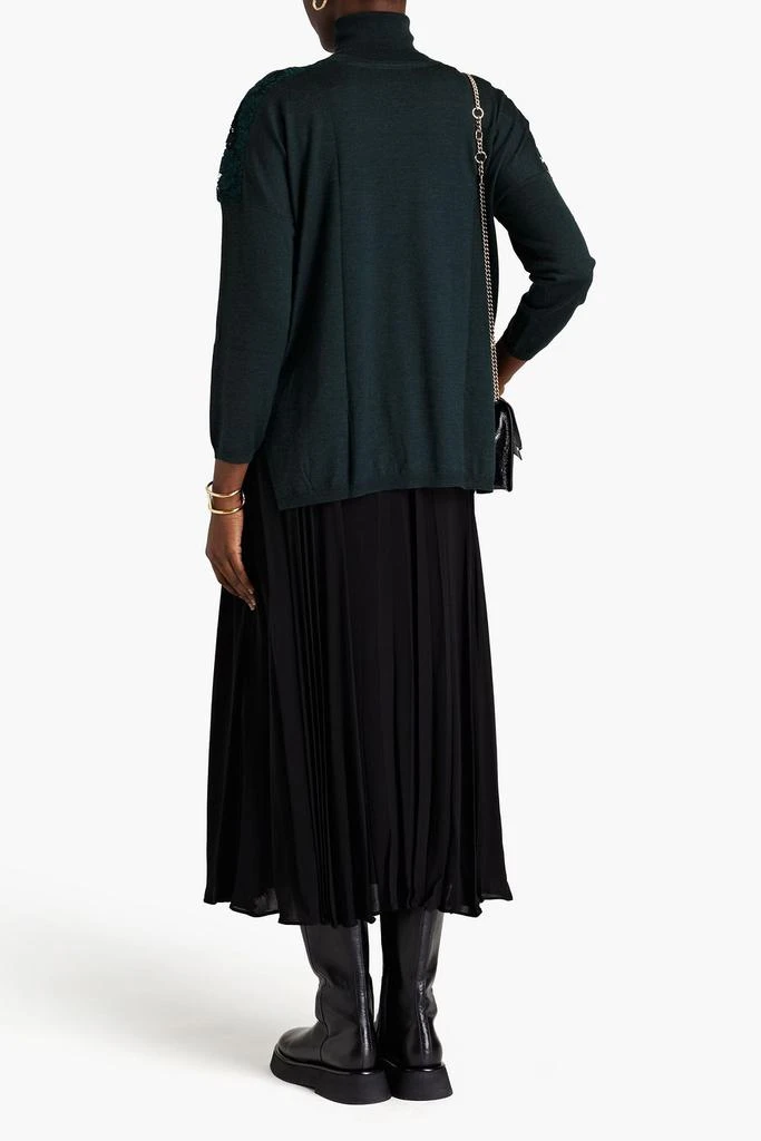 Valentino Pleated silk-georgette midi skirt 3