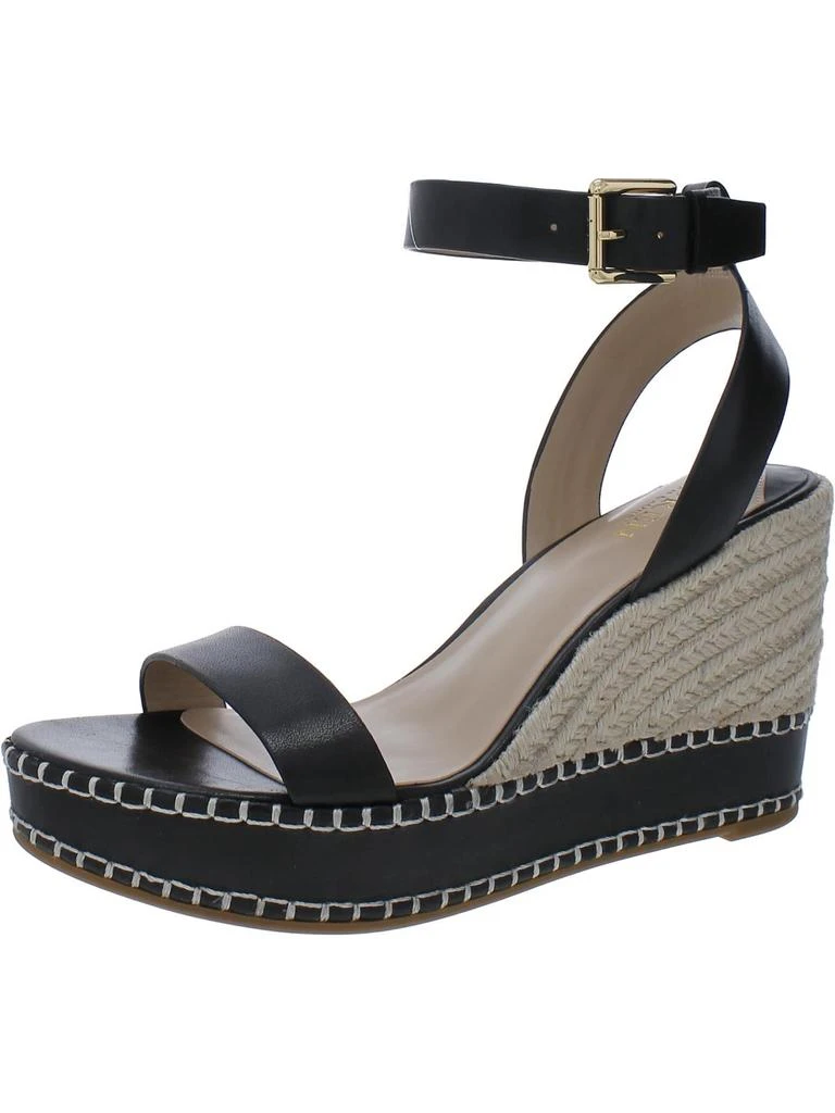 Ralph Lauren Hilarie Womens Leather Wedge Slingback Sandals 1