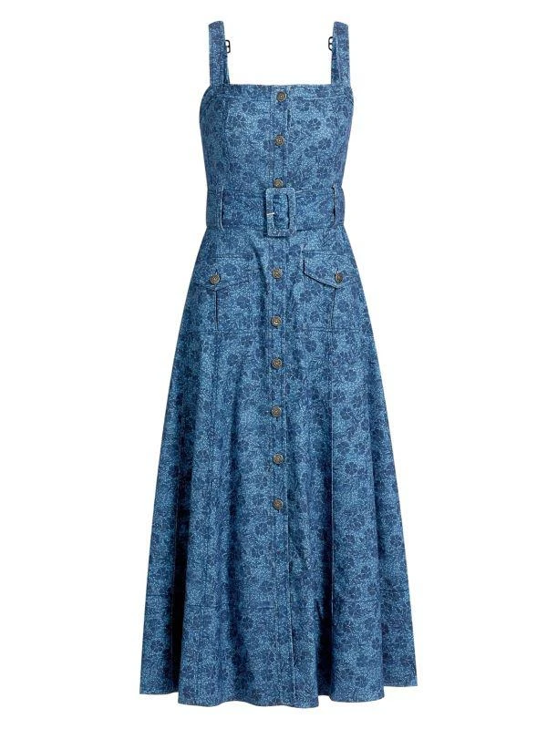 knee length dresses for ladies Denim Nova Dress Indigo