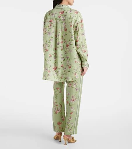 Agua by Agua Bendita Cecilia Honeysuckle floral linen shirt 3