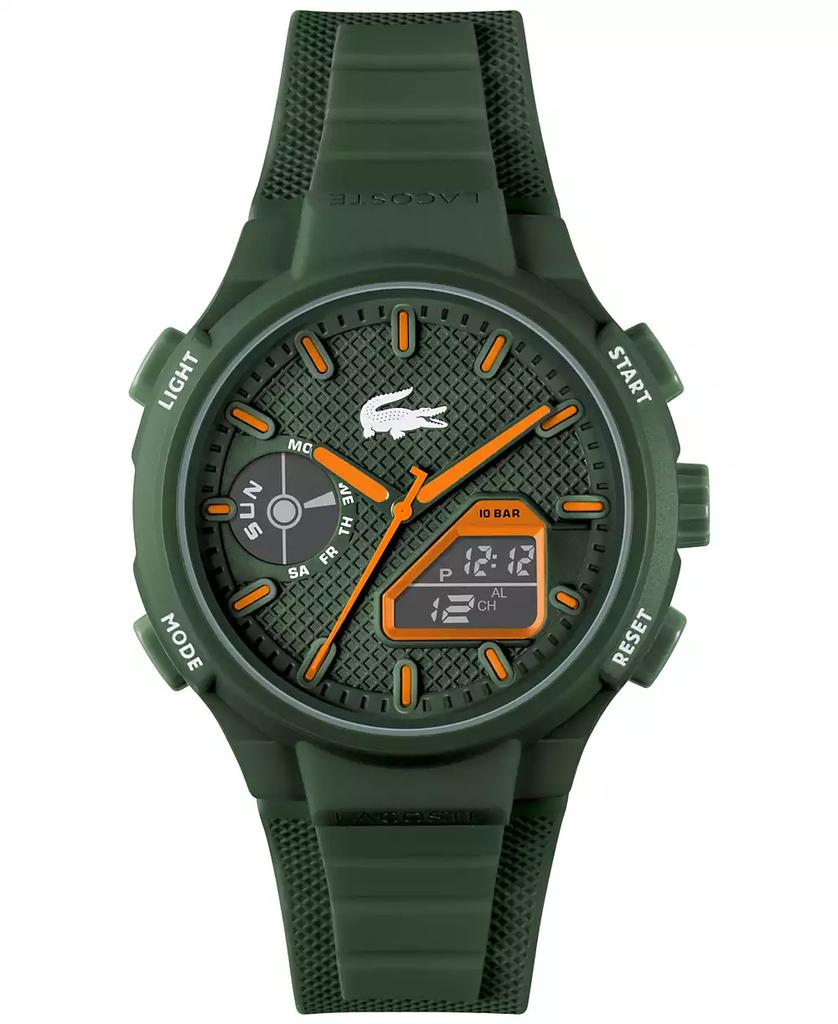 Lacoste Men's LC33 Khaki Silicone Strap Watch 45mm