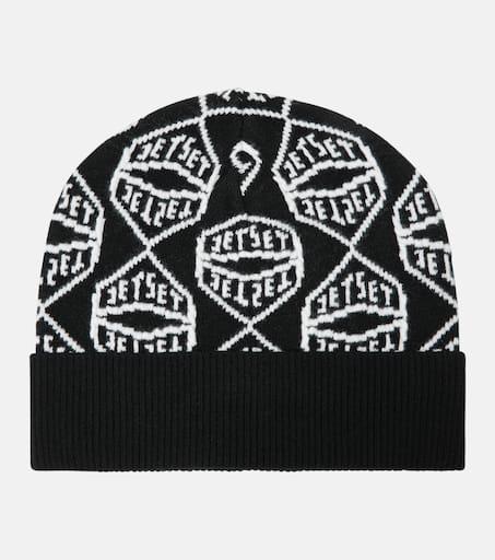 Jet Set Logo wool-blend beanie