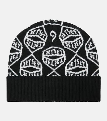 Jet Set Logo wool-blend beanie 1