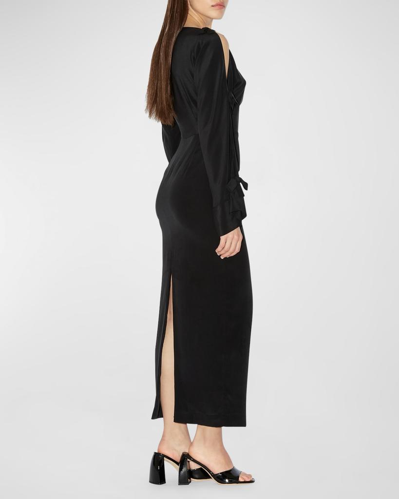 Bernadette Candela Bow-Slash Sleeves Maxi Dress