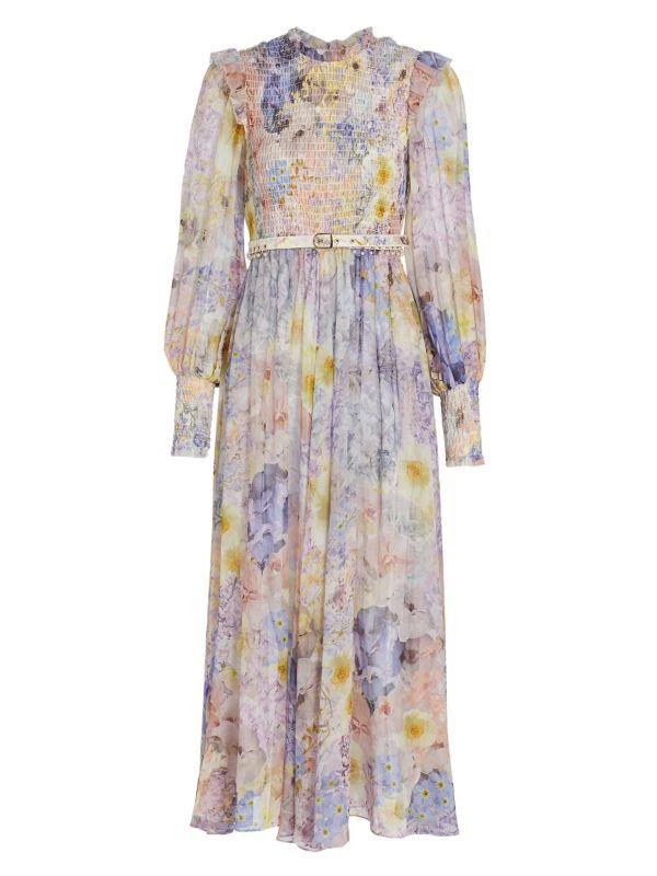 Zimmermann Rhythmic Smocked Midi Dress 6