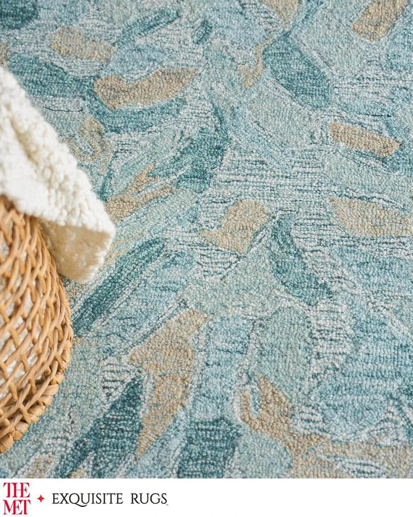 Exquisite Rugs Botanica Hand-Tufted Turquoise Rug, 9' x 12' 5