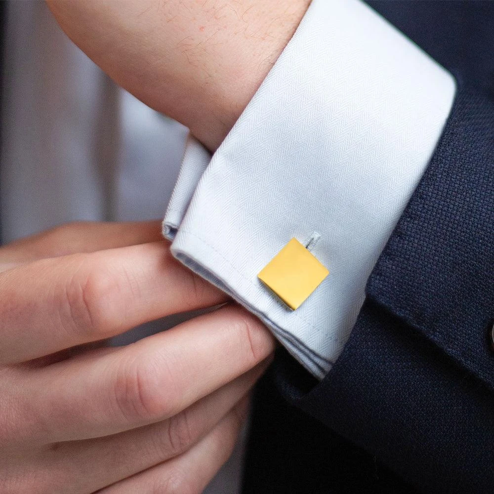 Diamond2Deal Sterling Silver Polished Square Cuff Links 2