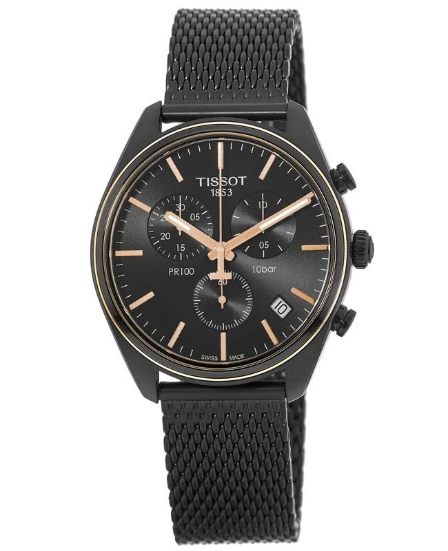 Tissot Tissot PR 100 Chronograph Black Dial Steel Men's Watch T101.417.23.061.00 1
