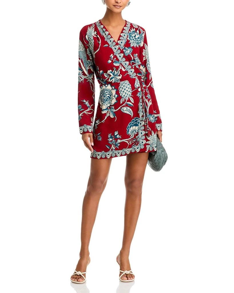 Farm Rio Tropical Landing Mini Wrap Dress 3