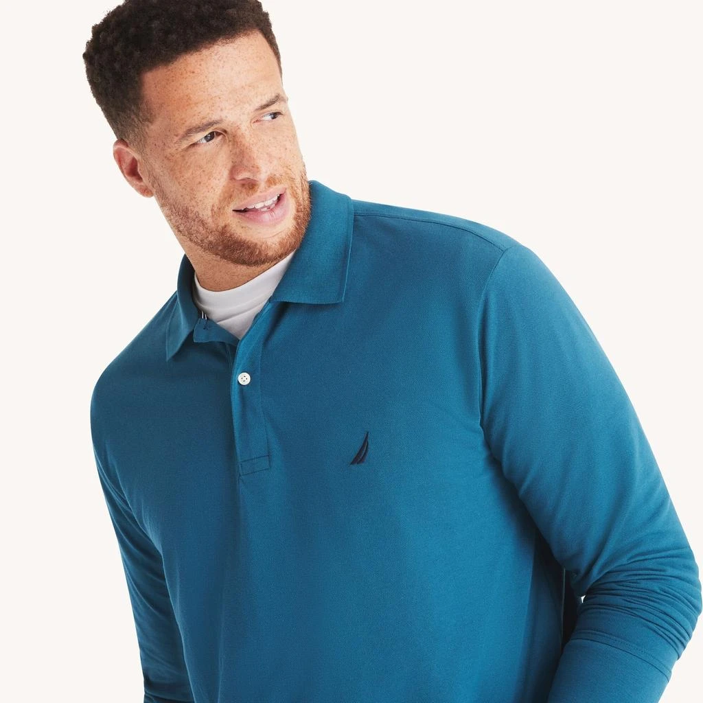 Nautica Mens Big & Tall Classic Fit Long Sleeve Deck Polo 2