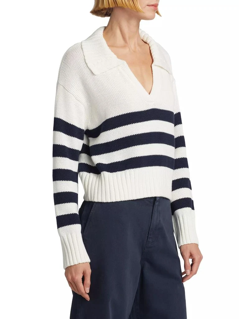Splendid Parker Striped Cotton Polo Sweater 4