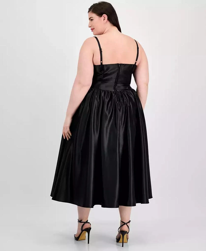 black satin square neck dress Black Spaghetti Strap Maxi Dress S / Black
