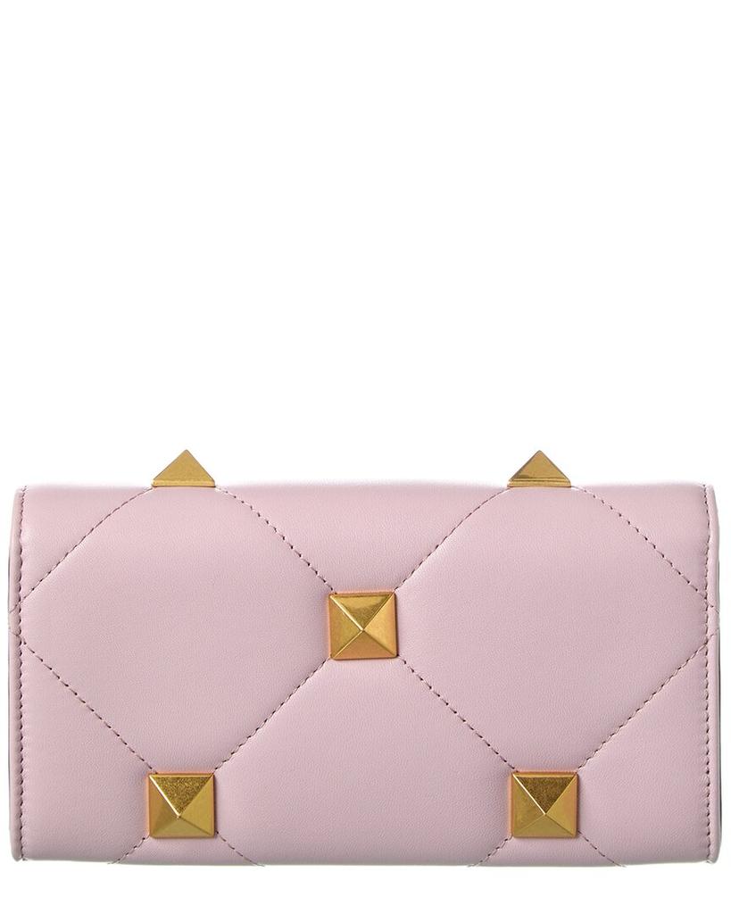 Valentino Valentino Roman Stud Leather Wallet On Chain