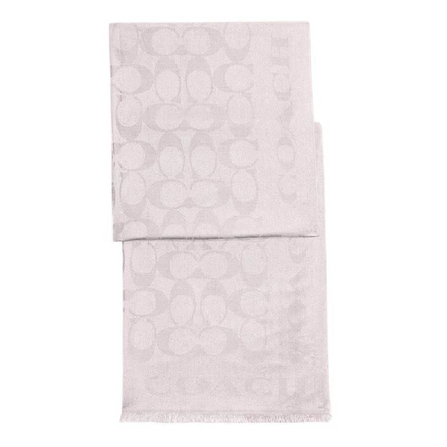 Coach Signature Logo Silk and Cotton Stole