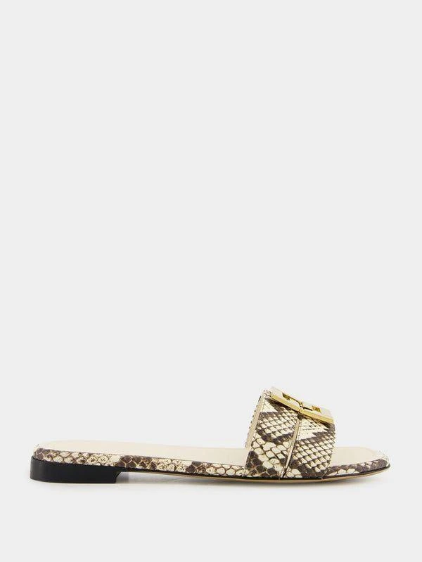 Fendi MULTICOLOR LEATHER FENDI FFOLD SLIPPERS 1