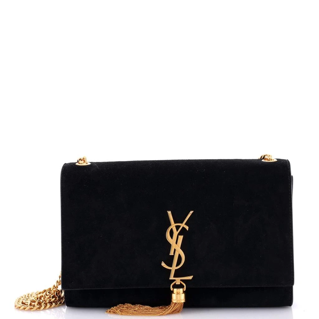 Yves Saint Laurent Classic Monogram Tassel Crossbody Bag Suede Medium 1