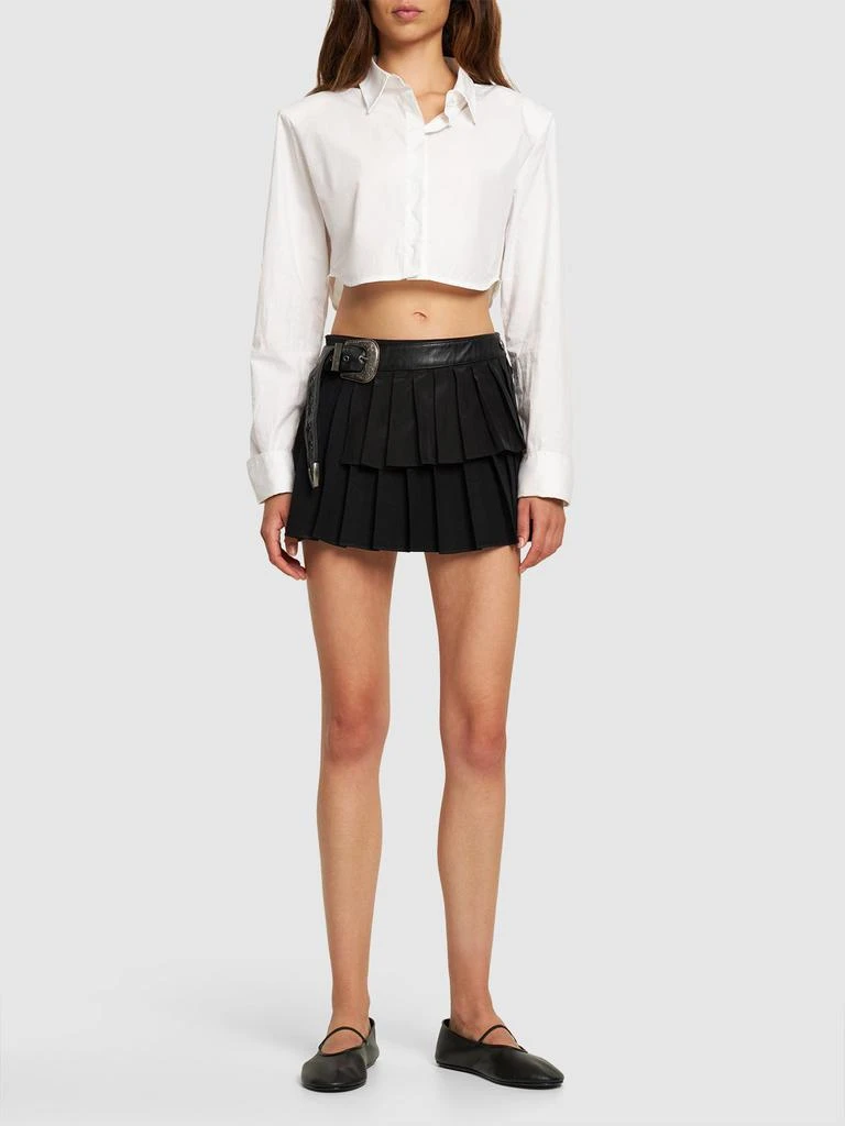 ANDERSSON BELL Birdie Wool Double Pleated Mini Skirt 1