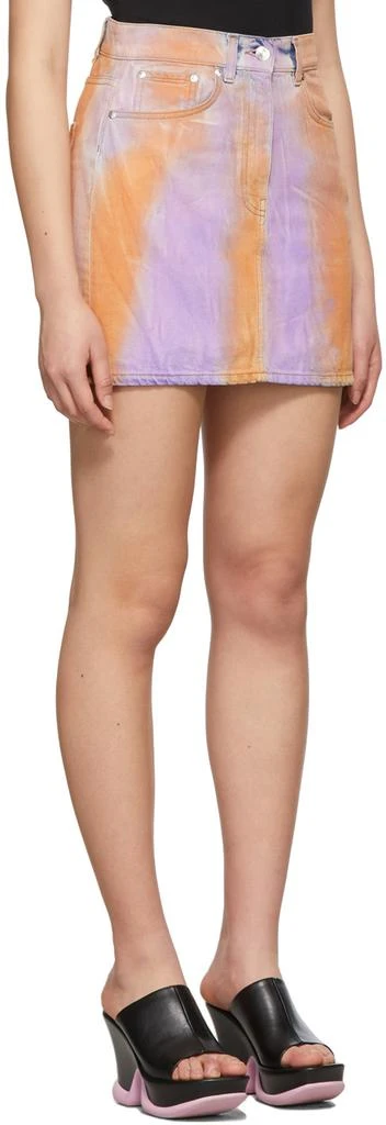 MSGM Purple 
Orange Spray Paint Skirt 2