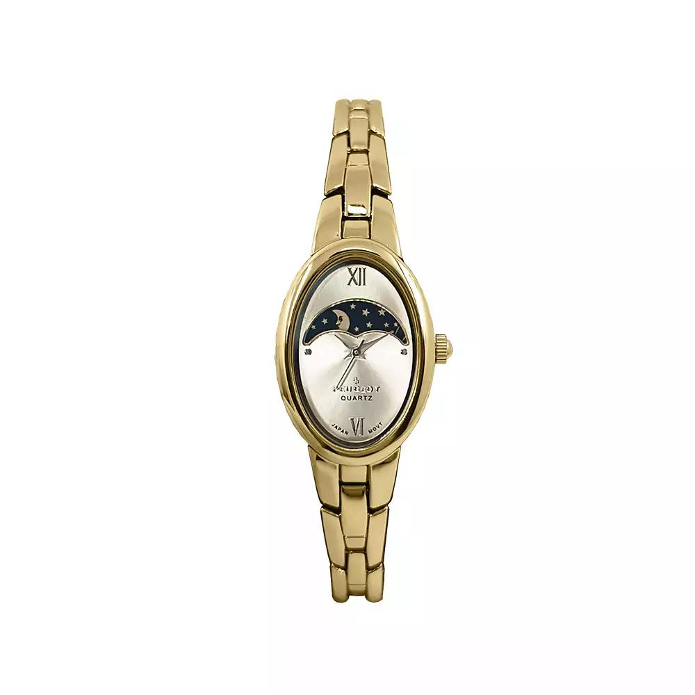 Peugeot Women
s Gold 30x25mm Sun Moon Dial Link Bracelet Watch