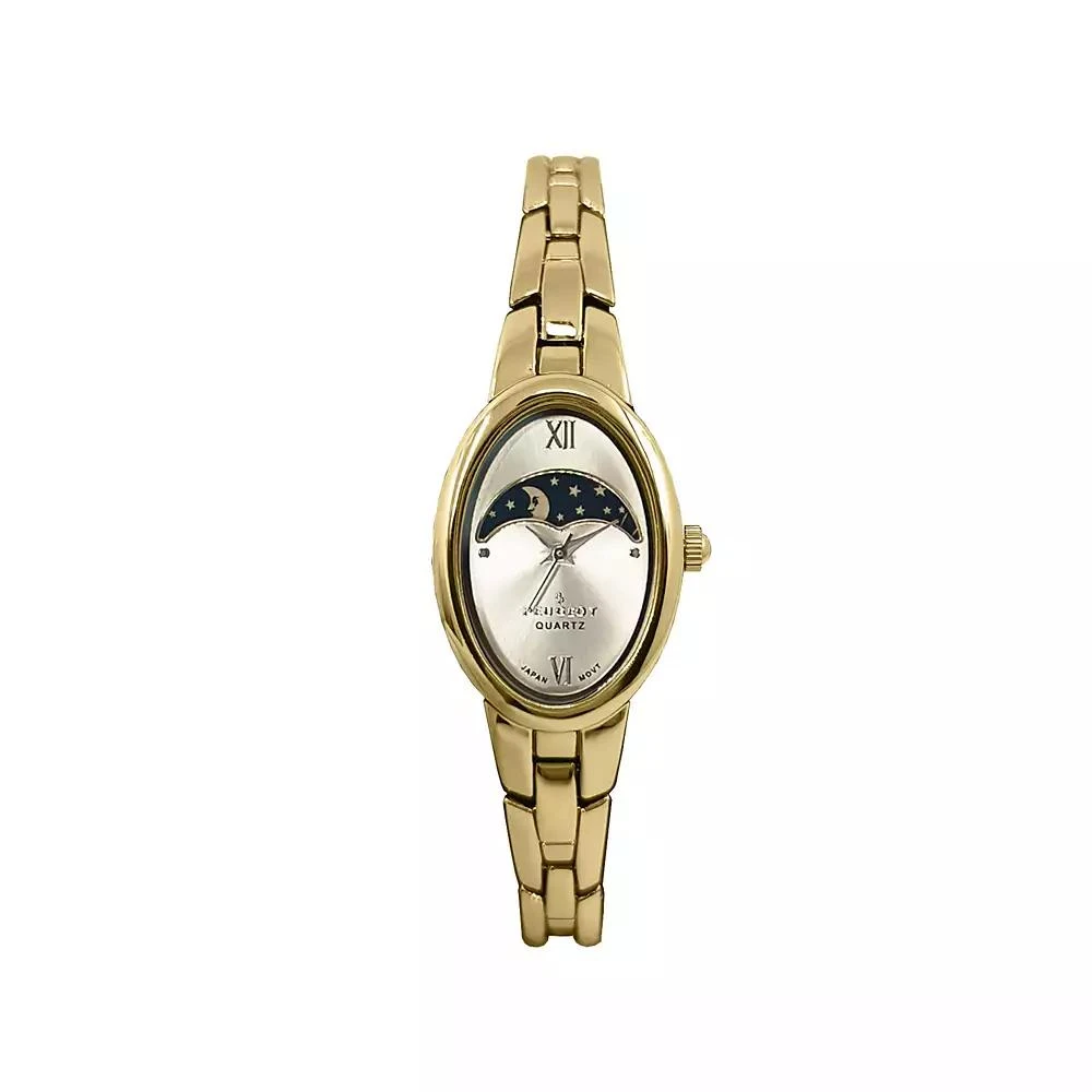 Peugeot Women
s Gold 30x25mm Sun Moon Dial Link Bracelet Watch 1