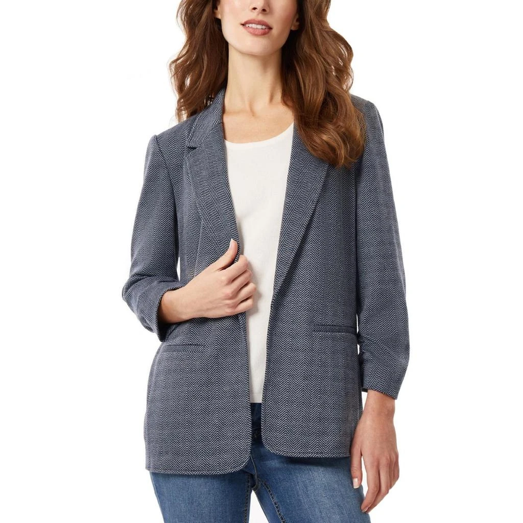 JONES NEW YORK Womens Ruched Office Open-Front Blazer 1