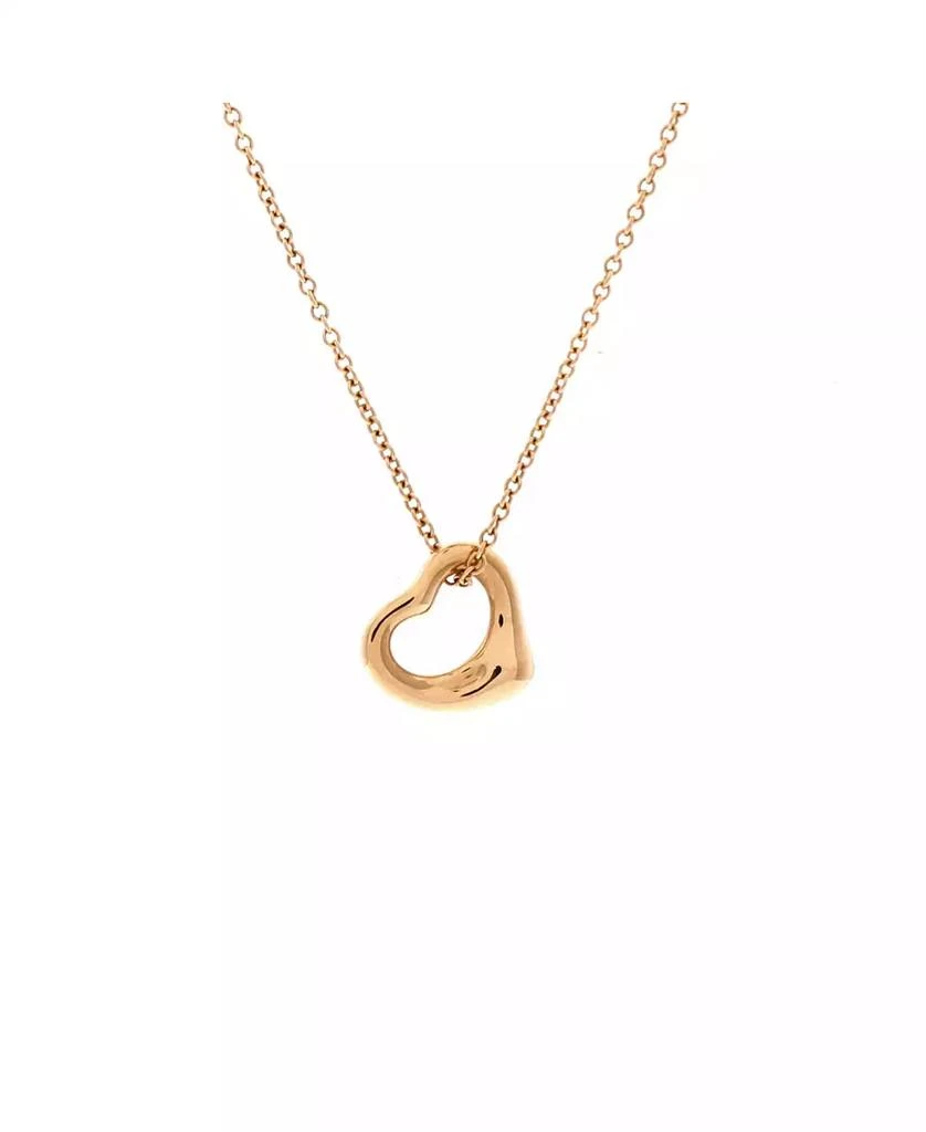 Pre-Owned Tiffany 
Co Elsa Peretti Open Heart Pendant Necklace