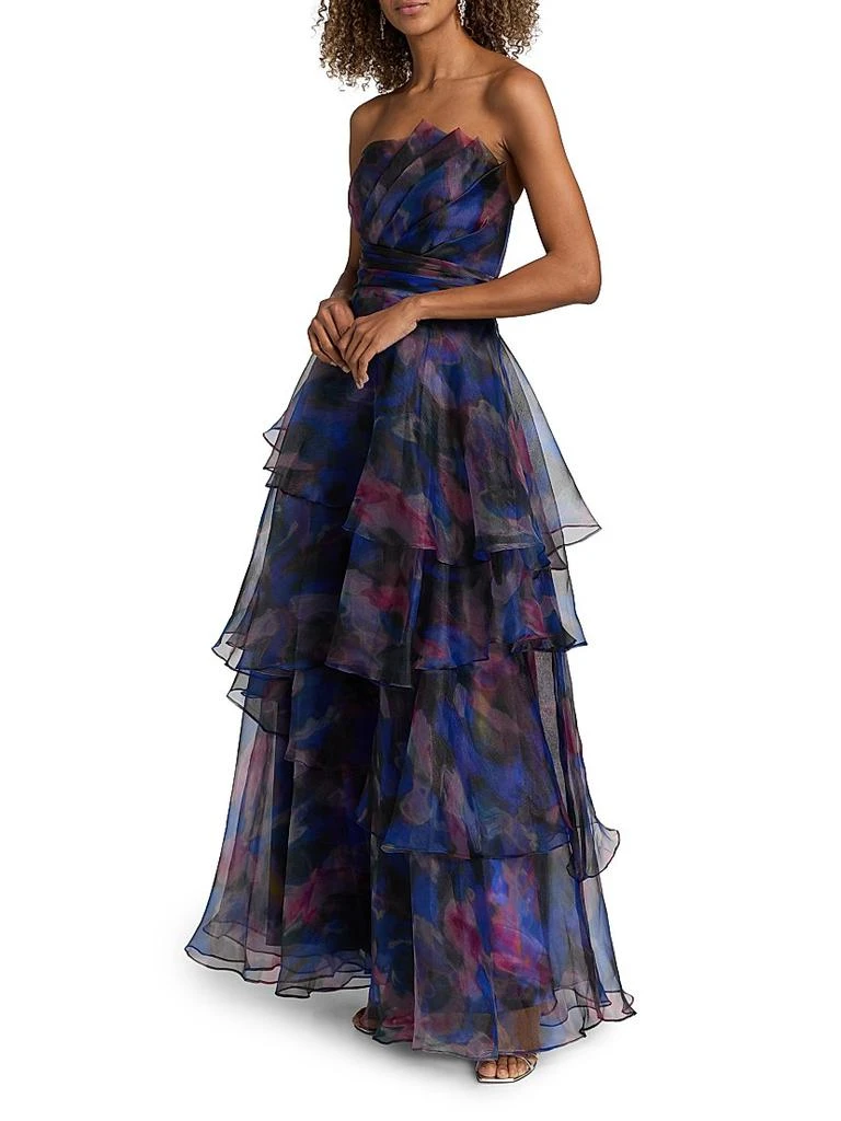 Theia Seona Pebble Organza Strapless Gown 4