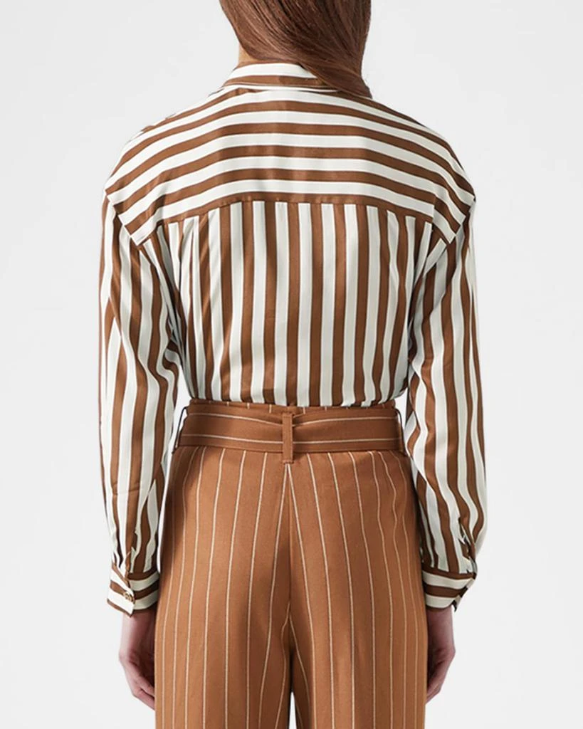 LK Bennett Blythe Striped Button-Down Blouse 4
