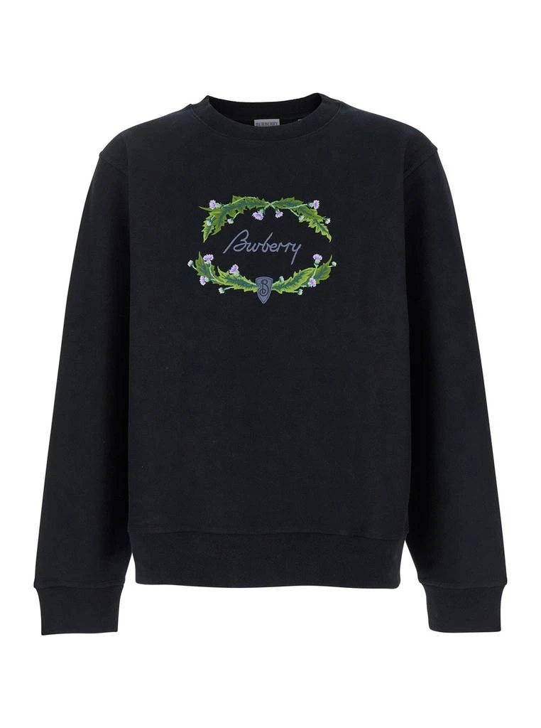 Burberry Burberry Logo Embroidered Crewneck Sweatshirt 1