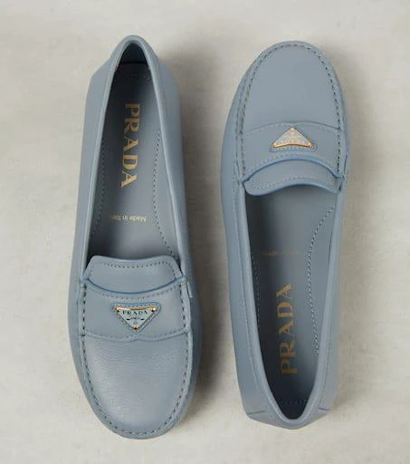 Prada Logo leather moccasins 6
