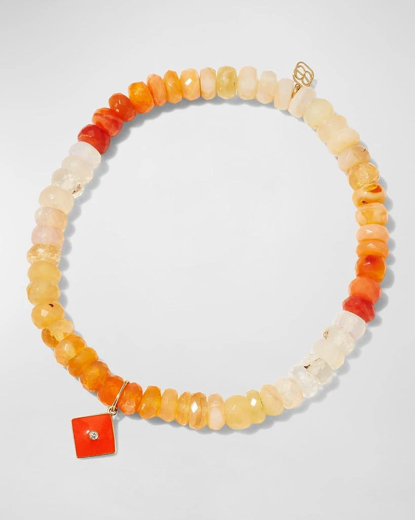 Sydney Evan Men's Enamel Dice Fire Opal Beaded Bracelet 1