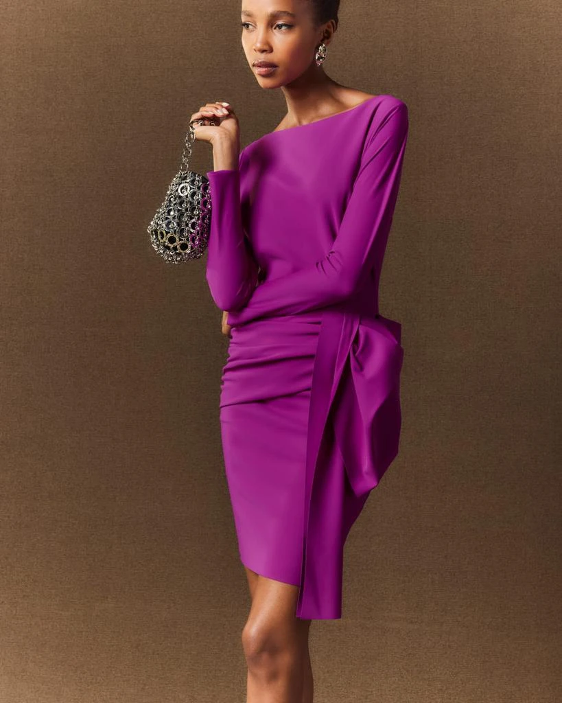 Chiara Boni Draped Bateau-Neck Bodycon Mini Dress 4