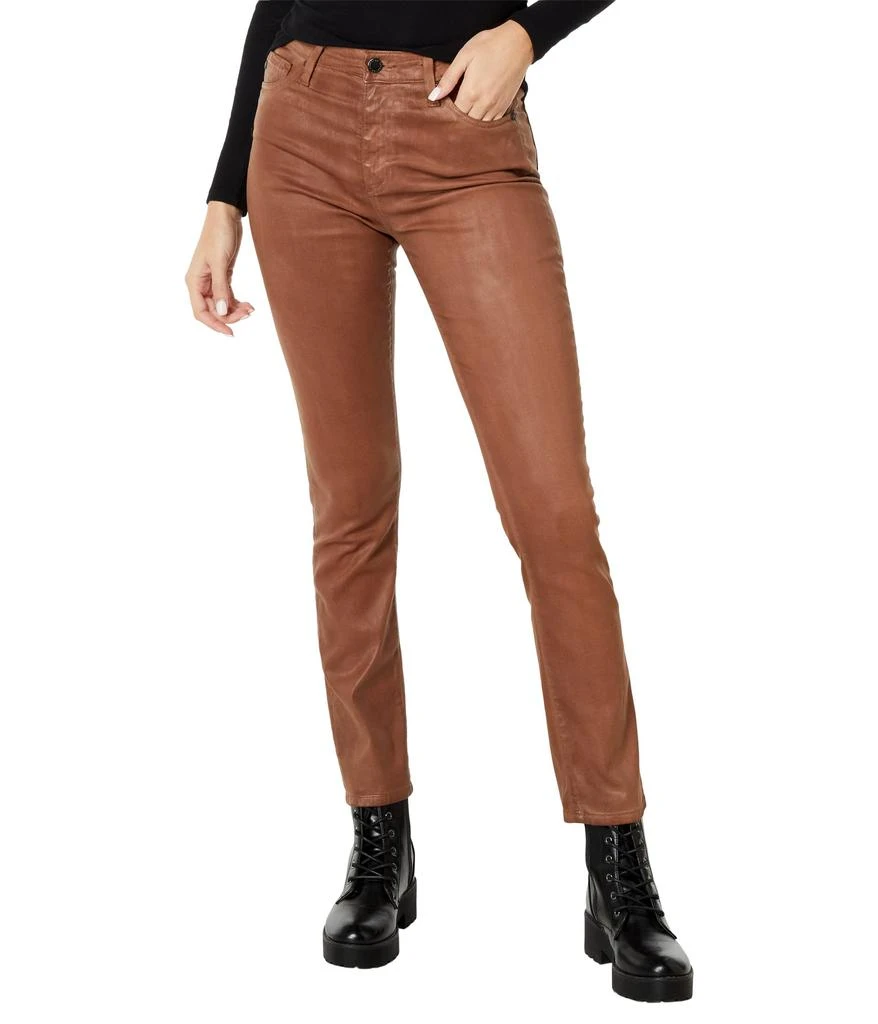 AG Jeans Mari High-Rise Slim Straight in Leatherette Light Canyon Rock 1