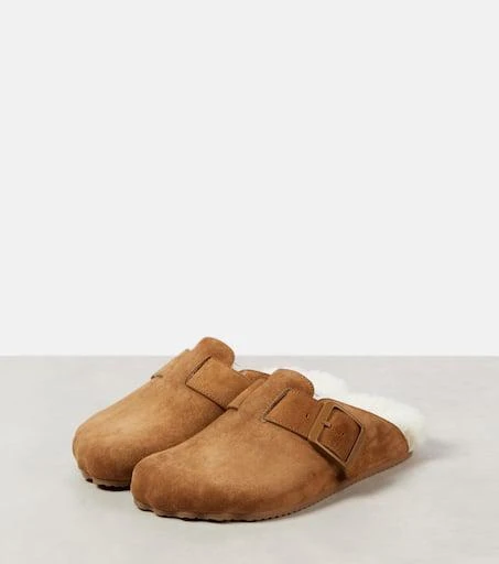 Balenciaga Sunday shearling-lined suede mules 4