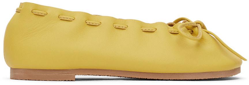 Misha 
Puff Kids Yellow Ballet Moccasin Flats
