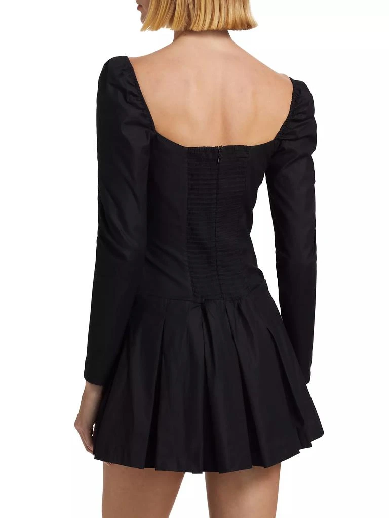 Reformation Luella Poplin Square-Neck Minidress 5