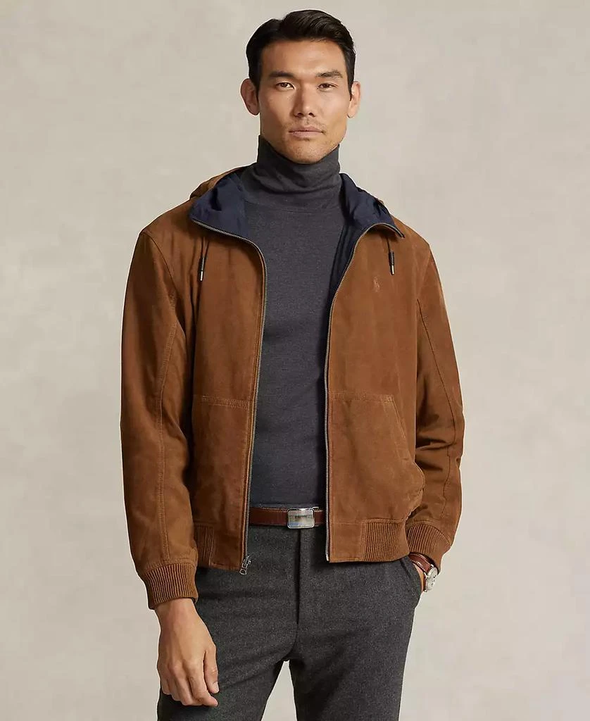 Ralph Lauren Men's Reversible Suede-Taffeta Hooded Jacket 1