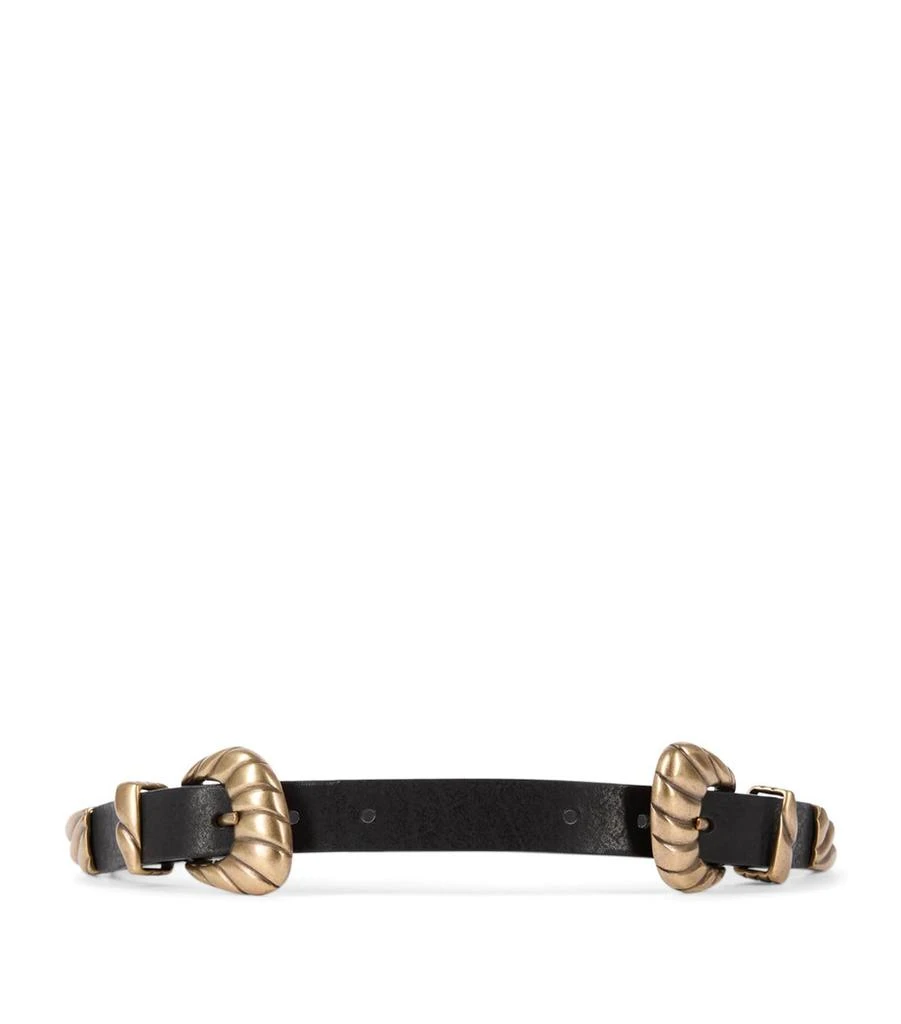 Leather Double-Buckle Belt – On Sale Now with Up to 52% Off 