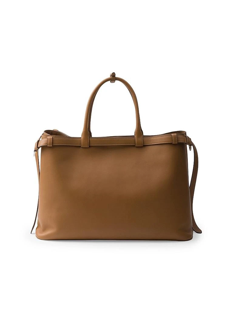 Prada Buckle Leather Handbag With Double Belt 3